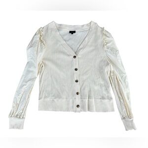 Who What Wear Cream Button-Down Shirt